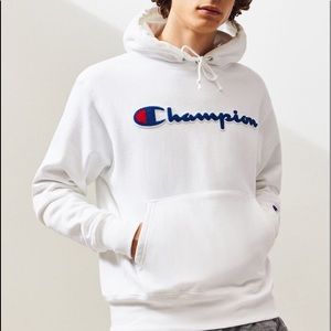Authentic white champion hoodie